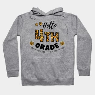 Hello 4th Grade Leopard Back To School Hoodie